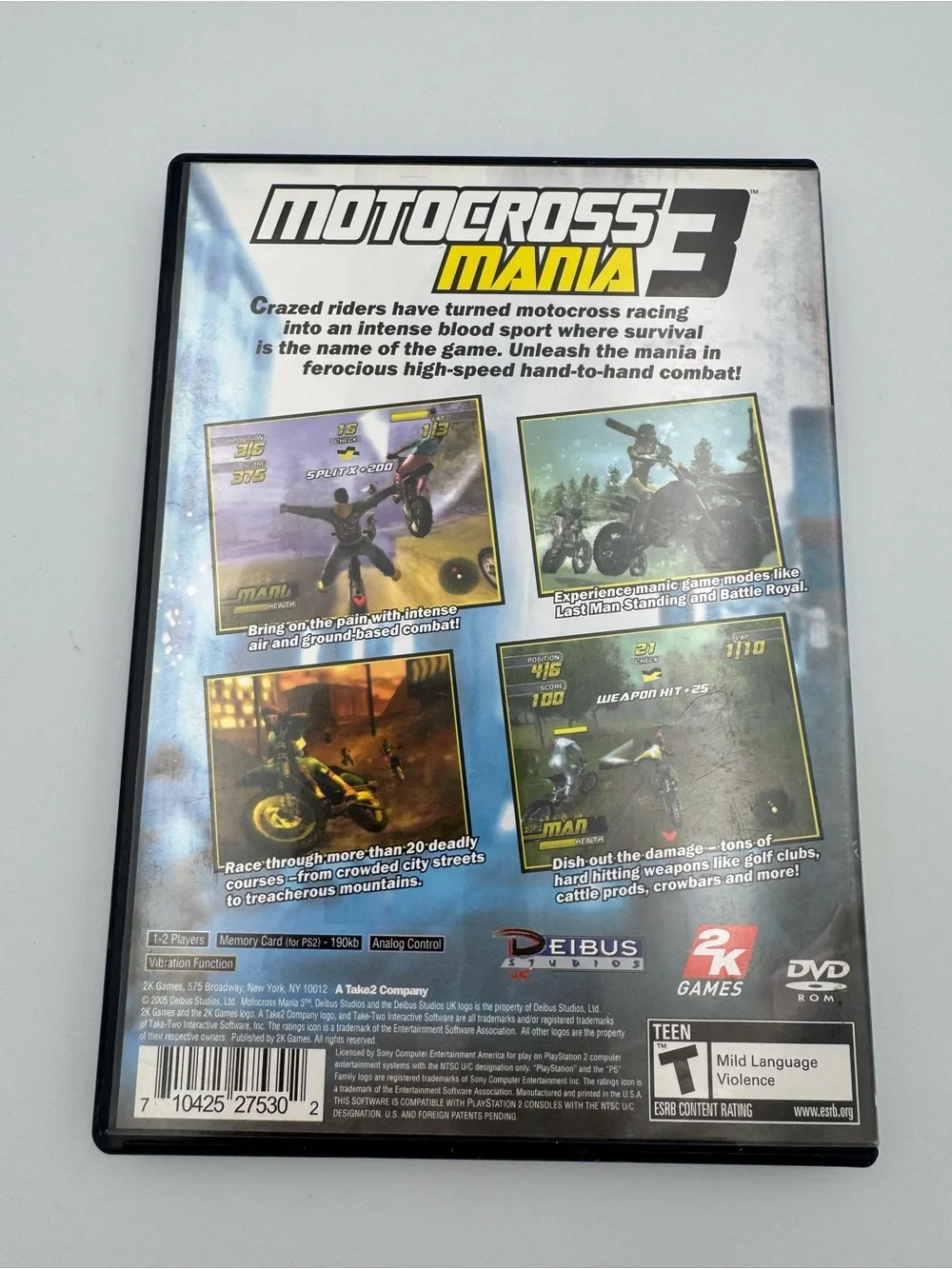 Motocross Mania 3‎ PS2 Complete CIB Manual Tested PlayStation 2